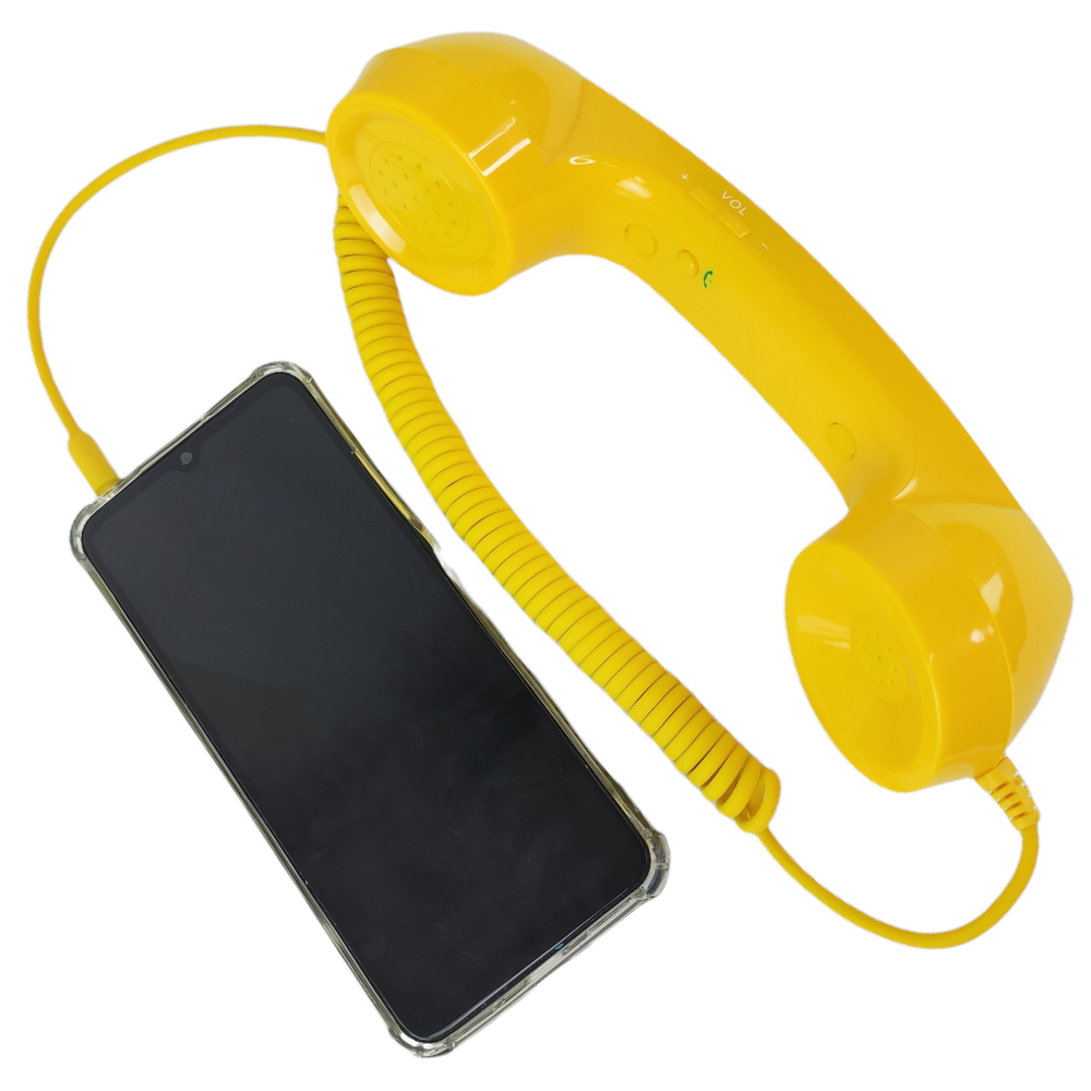 Monofone Microfone Kit 2 Uni Pop Phone Atende Ligaçao Chamadas Telefone Tablet Smartphone Vintage Retro Portatil