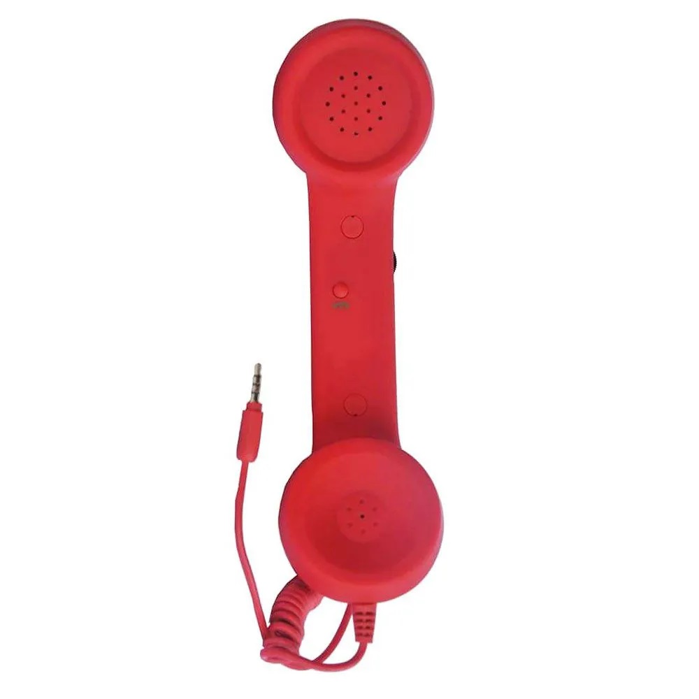 Monofone Microfone Pop Phone Kit 4 Uni Telefone Audio P2 Smartphone Atende Chamada Ligaçoes Portatil Vintage Fio Flexivel Retro