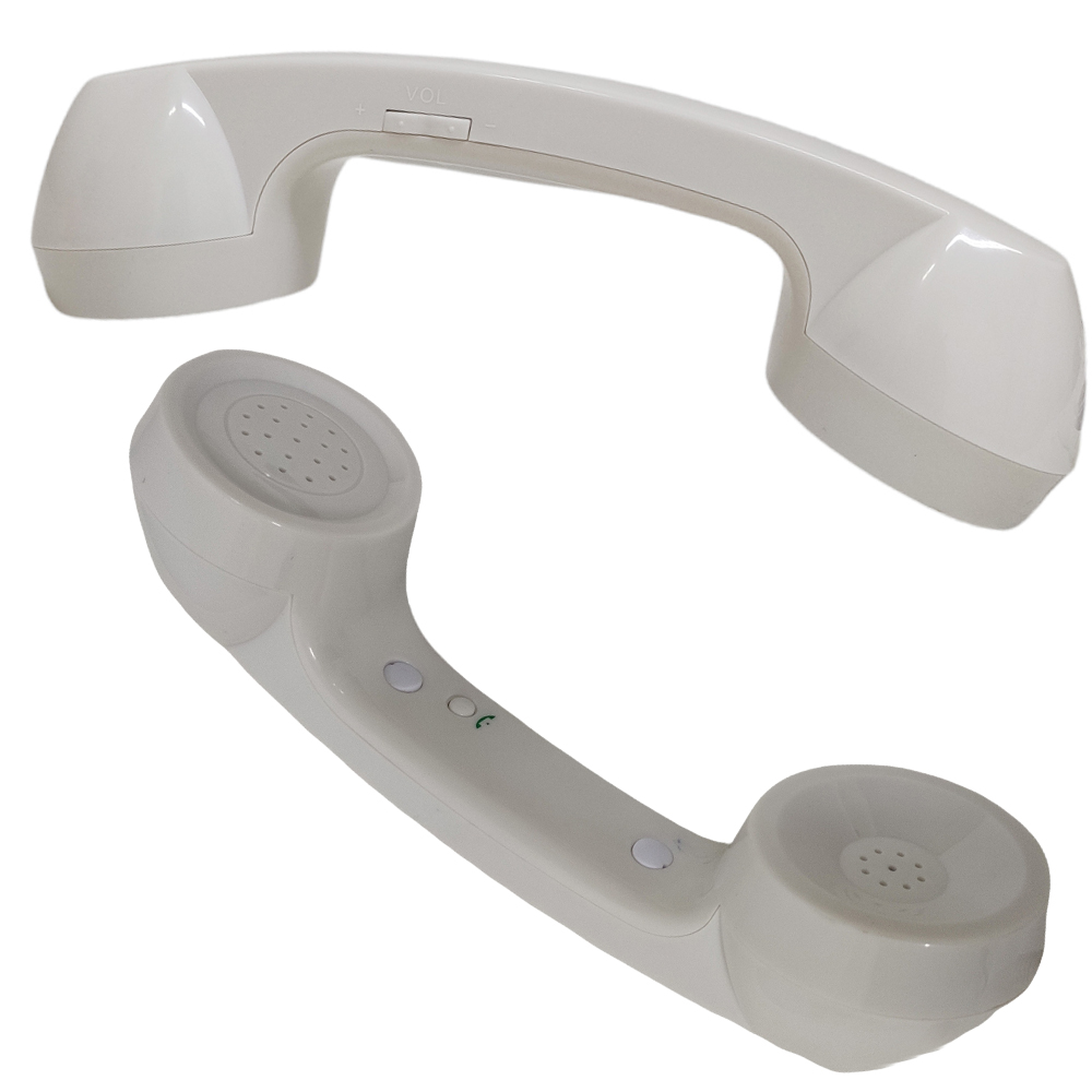 Monofone Pop Phone Microfone Kit 2 Uni Branco Vintage P2 Ligaçoes Chamadas Tablet Celular Telefone Smartphone Audio Portatil