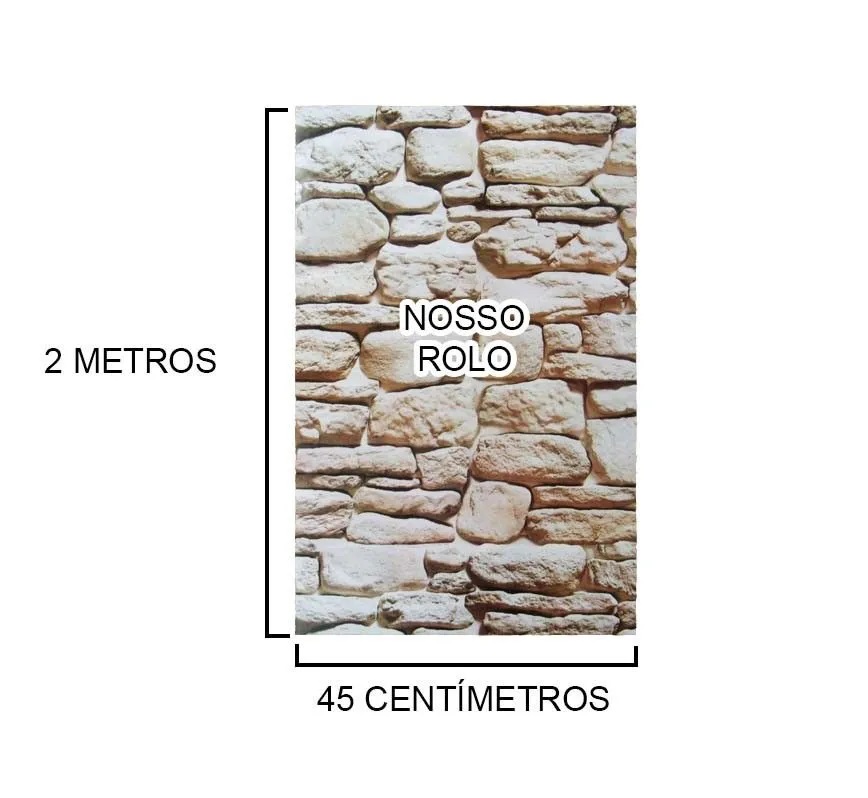 Papel de Parede Kit 15 Uni Adesivo Vinilico Decorativo Pedra Canjiquinha Marmore