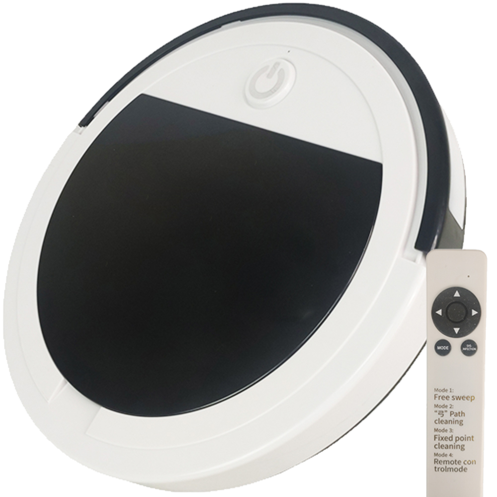 Robo aspirador Inteligente  Ultravioleta Touch Controle 4 modos de Limpeza Mata Desinfeta Germes Pelos Casa Multifunçoes Passa Pano Sujeira Poeira
