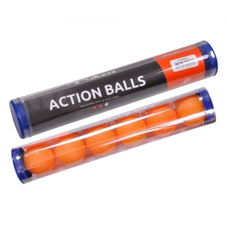 Bolas Para Tênis de Mesa Poker Action Balls 40mm - Laranja