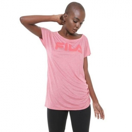 Camiseta Fila Drapped Feminina - Rosa