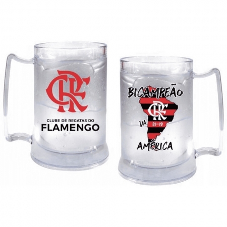 Caneca Gel Flamengo Bicampeão da América - Incolor