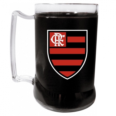 Caneca Gel Flamengo Escudo - Preto