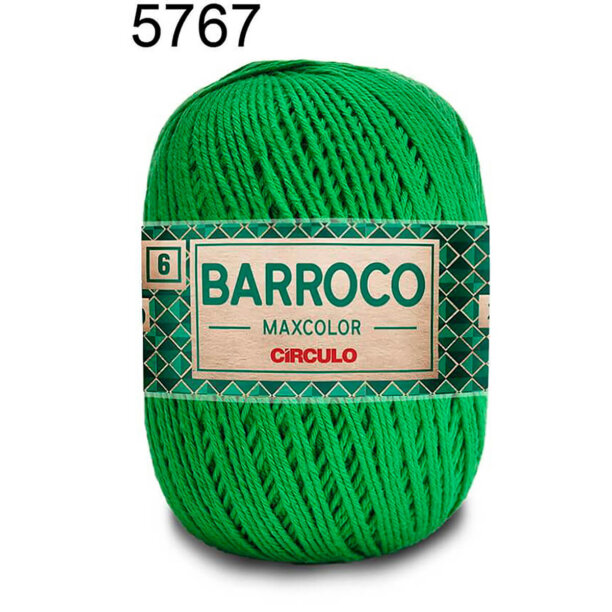 BARBANTE BARROCO MAXCOLOR N°6  200G VERDE BANDEIRA 5767