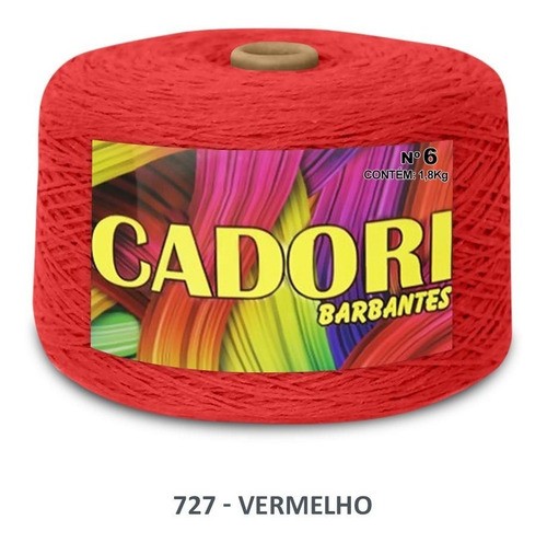 Kit 2 Barbantes Cadori N6 1,8kg Cor Vermelho