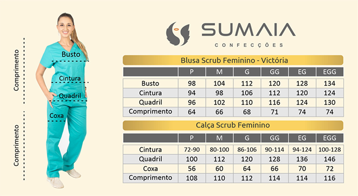 Antigo_Calça Scrub Feminina Sumaia Para Profissionais Da Saúde - Azul Marinho