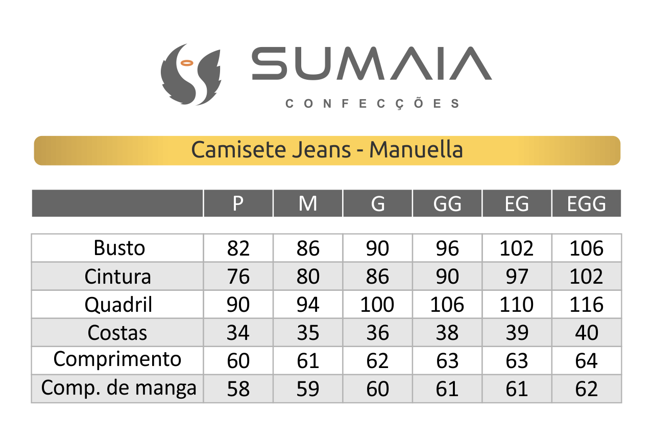 Antigo_Camisa Jeans Feminina Sumaia Manuella - Lavagem escura