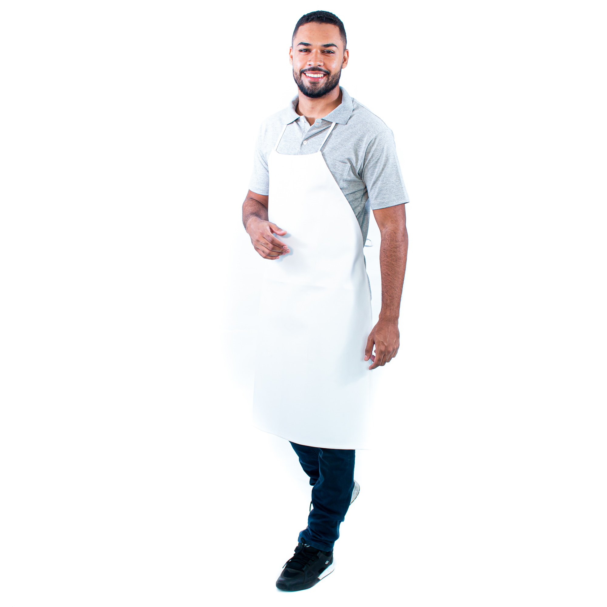 Avental de Napa Unissex Sumaia White Clean Para Profissionais da Cozinha