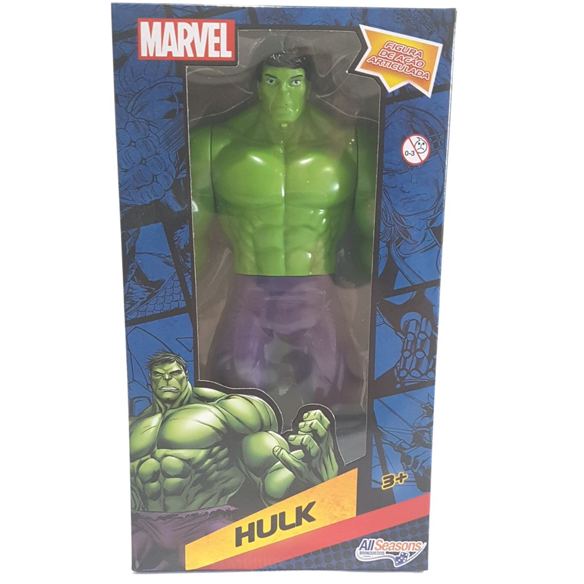 Boneco Super Herói Articulado Marvel Hulk All Seasons 22cm
