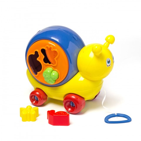 Brinquedo Didático Para Bebê Play Time Caracol Colorido 22cm - Cotiplás