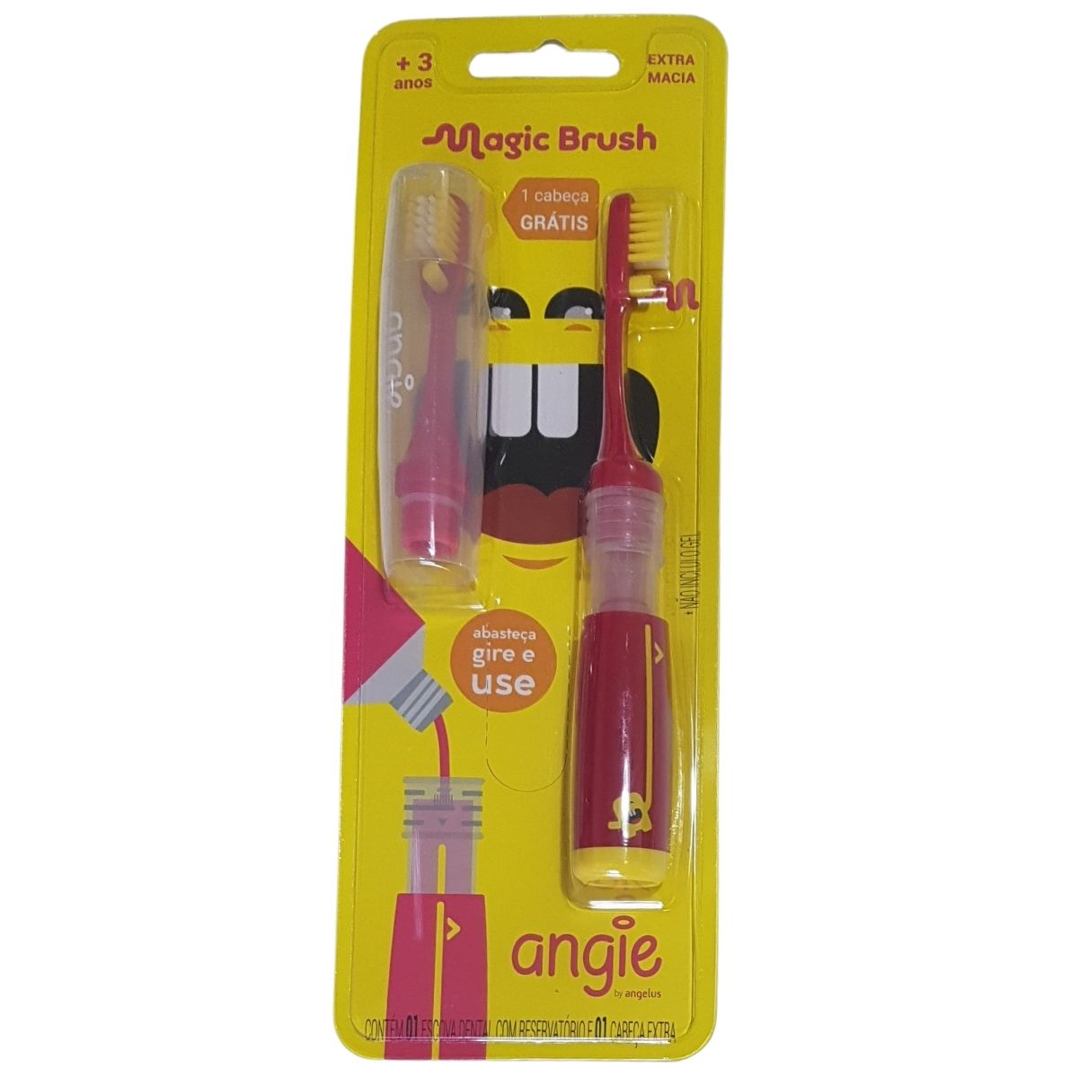 Escova de Dente Magic Brush Extra Macia Rosa Angie