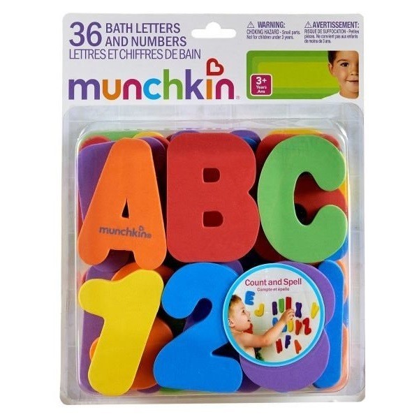 Letrinhas e Números para Banho Munchkin