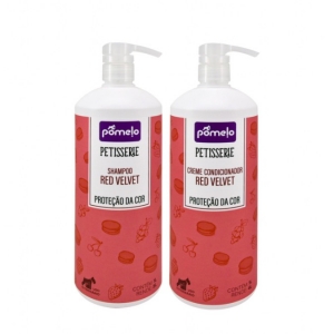 Shampoo Red Velvet Proteção da Cor 1L e Creme Condicionador Red Velvet Proteção da Cor 1L