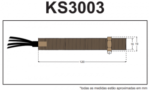 Pick-up Magnético Duplo 4 Fios KVA KS3003