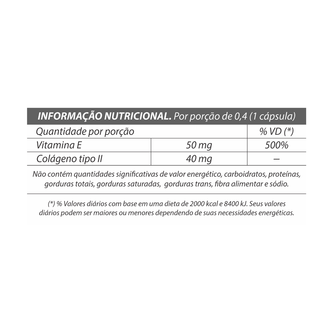 Artromil - Colágeno Tipo II de 40mg + Vitamina E - Leve 4 Pague 3 com Frete Grátis