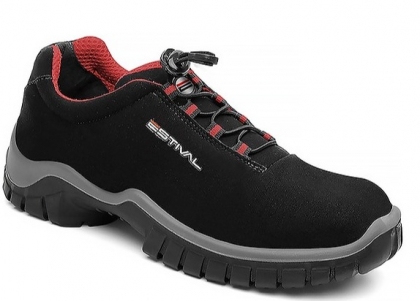 Sapato de Segurança Energy Estival - Preto/Vermelho - EN1002