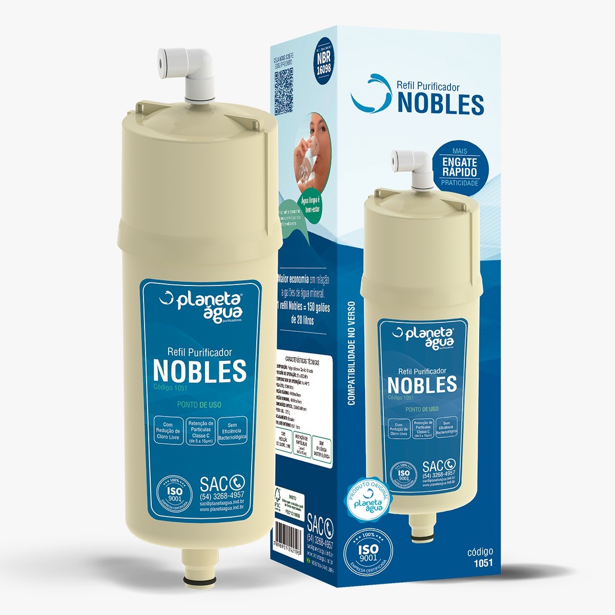 Refil NOBLES para purificadores Europa Noblesse Plus, CTA Smart e Da Vinci.