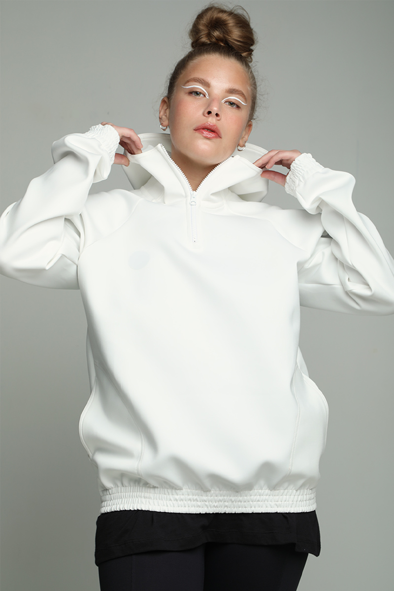 blusa anorak neoprene - branco