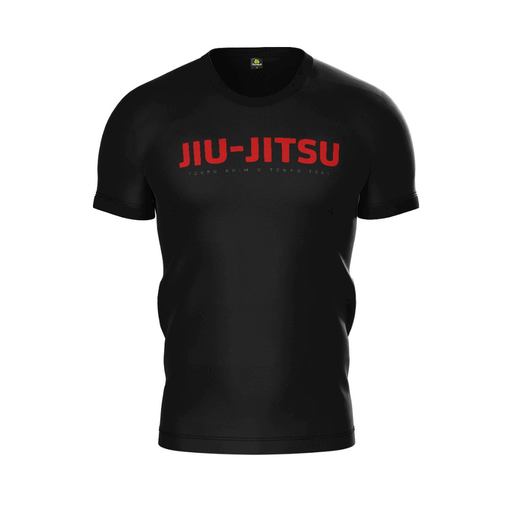 Camiseta Jiu Jitsu Tempo Ruim o Tempo Todo Team Six Preta