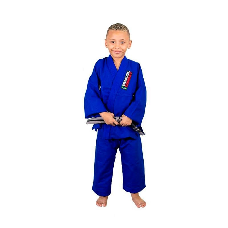 Kimono Jiu Jitsu Brazil Combat Kids Azul Infantil