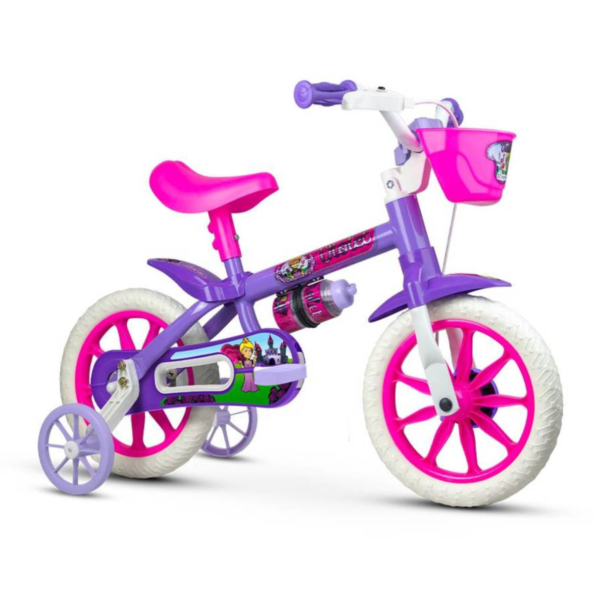 Bicicleta Infantil Nathor Violeta Aro 12 com Rodinha