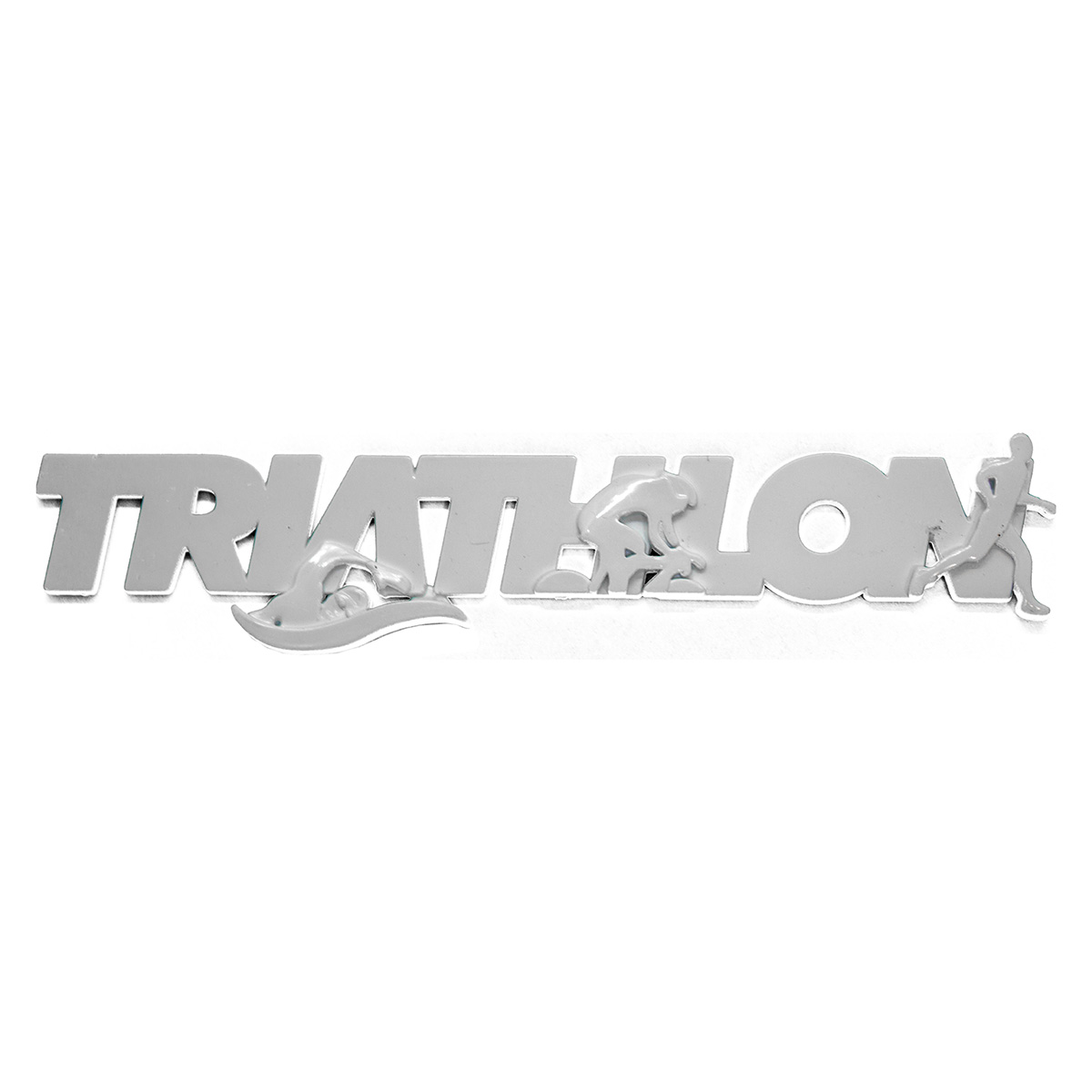 Emblema Ictus Triathlon Cor Branco com Imã