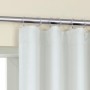 Cortina Corta Luz Plástico PVC p/ Varão Dupla Face com Argola 3,00x1,70m Branco/Bege - Bella Janela