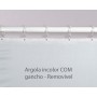  Cortina Corta Luz Plástico PVC p/ Varão Dupla Face com Argola 3,00x2,70m Branco/Bege - Bella Janela