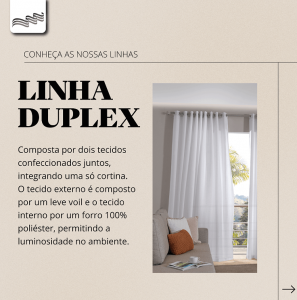 Cortina Duplex Glam 4,20x2,50m Branco - Bella Janela