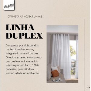 Cortina Inove Duplex Monaco para Trilho Suisso 5,40 x 2,50m Linho - Bella Janela