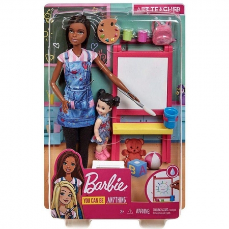 Boneca Barbie Professora De Artes Negra - Mattel GJM30