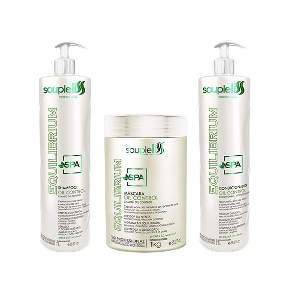 Soupleliss Kit SPA Equilibrium Shampoo+Condicionador 2x1L + Máscara 1kg