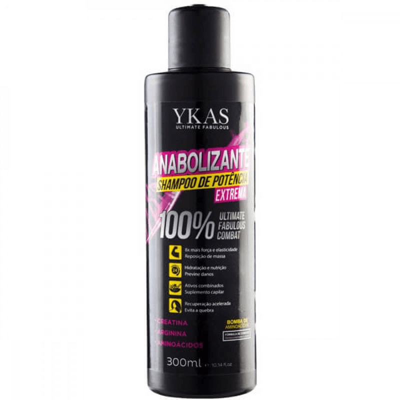 Ykas Anabolizante - Shampoo de Potência 300ml