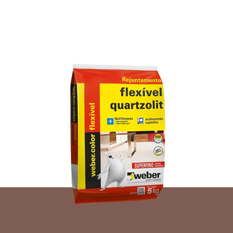 Rejunte Flexível 5Kg Marrom Cafe Quartzolit