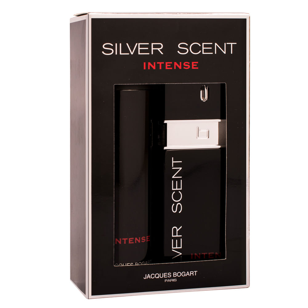 Coffret Silver Scent Intense Jacques Bogart Eau de Toilette Masculino 100 ml + Desodorante 200ml