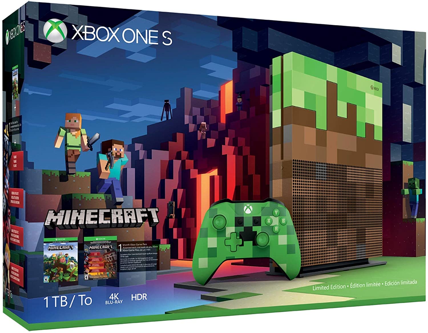 Xbox One S 1TB Edição limitada de minecraft