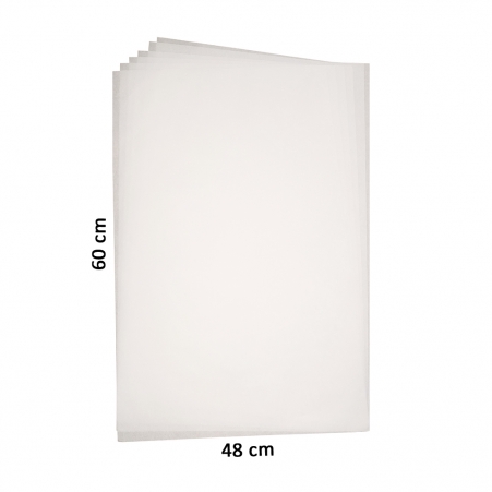 Papel de seda branco 48x60 cm - pacote com 100 folhas