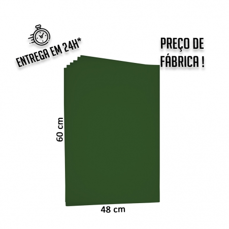 Papel de seda verde bandeira 48x60 cm - pacote com 100 folhas