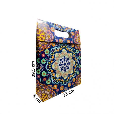 Sacola Caixa Mosaico 29,5x23x8 (AxLxP) - pacote com 1 unidade