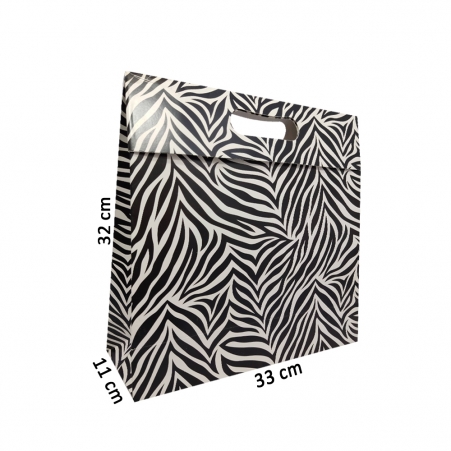 Sacola Caixa Zebra G 32x33x11 cm (AxLxP) - pacote com 1 unidade