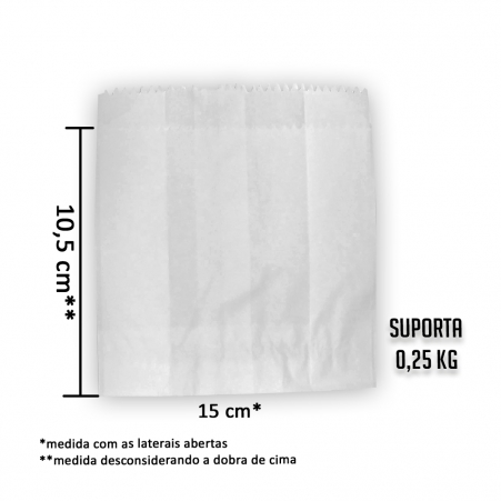 Saquinho (saco) Barreira Branco H1 15x10,5 cm (AxL) - pacote com 500 unidades