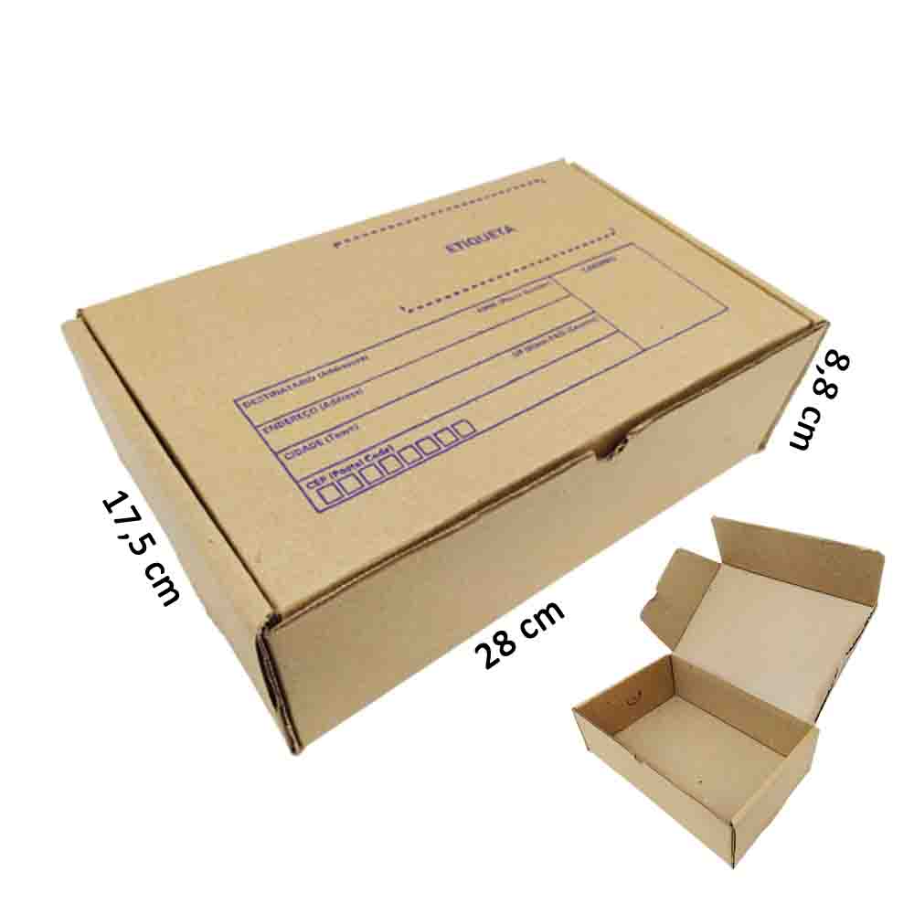 Caixa E-commerce Papelão IP 28x17,5x8,8cm (LxPxA) 1 unidade