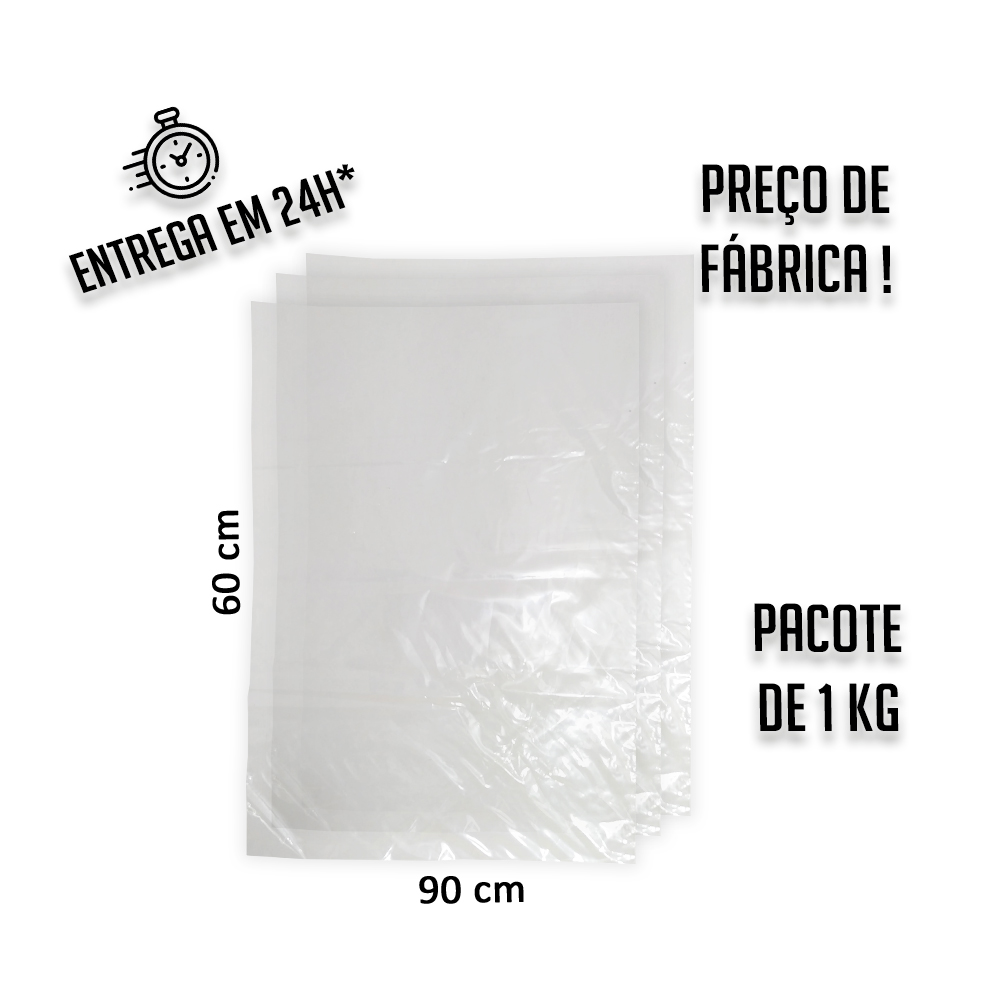 Saco Plástico Baixa 006 (R) 60x90cm - pacote com 1KG