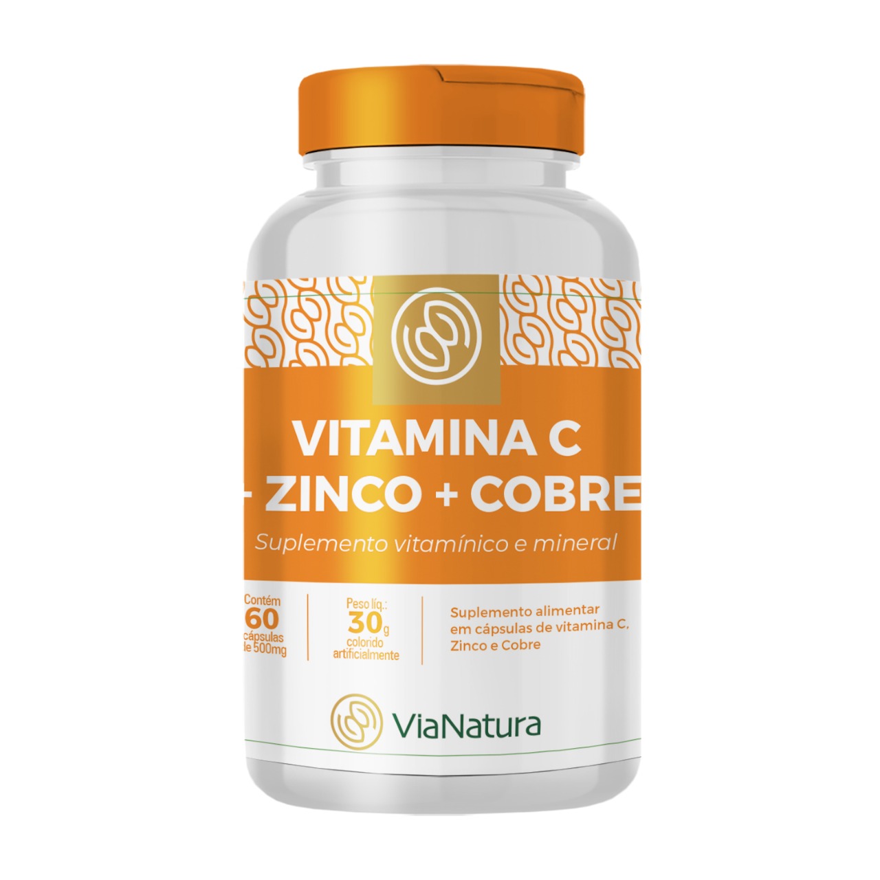 2x - Vitamina C com Zinco e Cobre - 60 Cápsulas - 500mg - Frete Grátis!!!