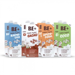 Bebida Vegetal de Amendoim - Kit 8 Unidades Original, Cacau, Baunilha e Coco - Be+ - Foto 0