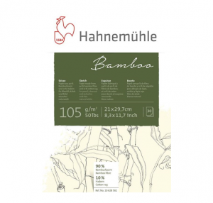 Bloco Bamboo Sketch Hahnemühle - A4, 105g/m², 30 folhas, Fibras de Bamboo - Foto 0