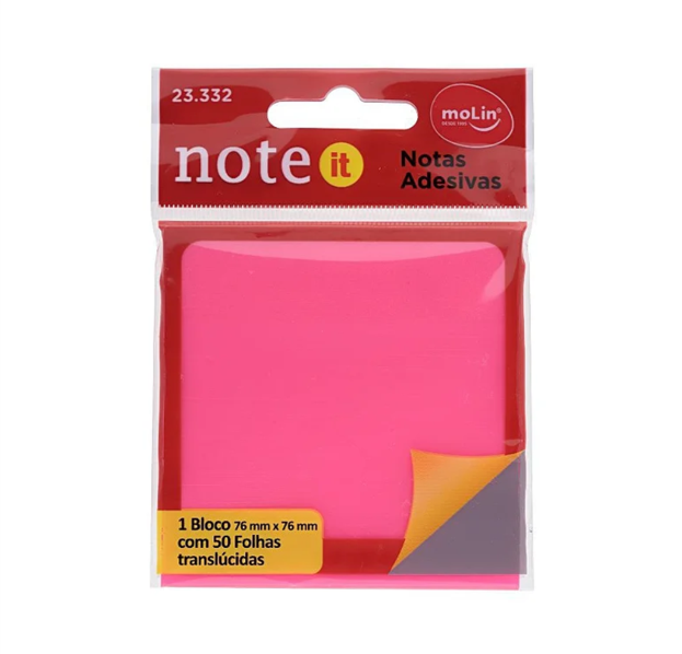 Notas Adesivas Transparente Rosa Molin - Foto 0