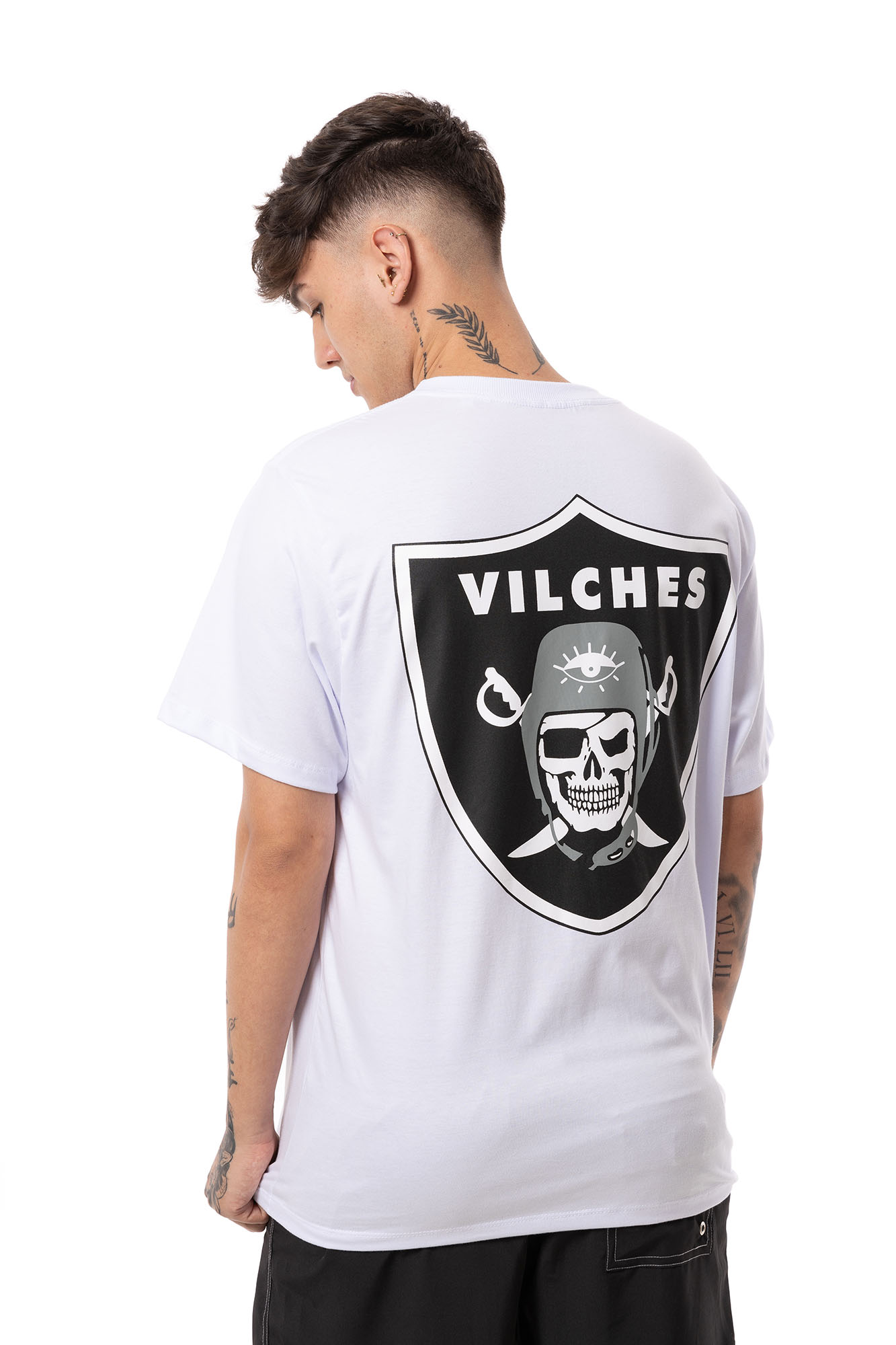 Camiseta Vilches Regular Team Skull White